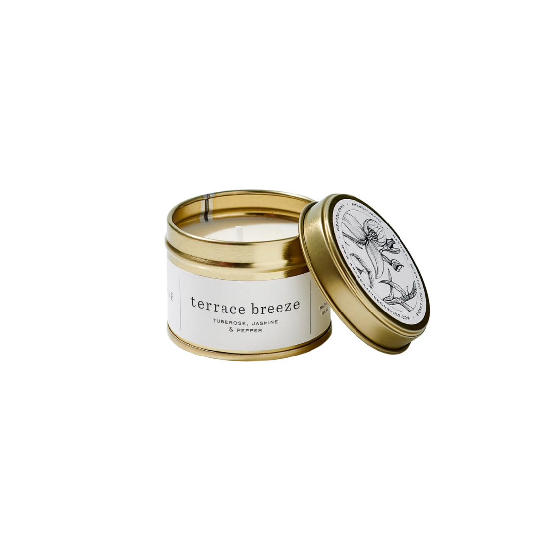 GOLD TIN TERRACE BREEZE CANDLE - Summah