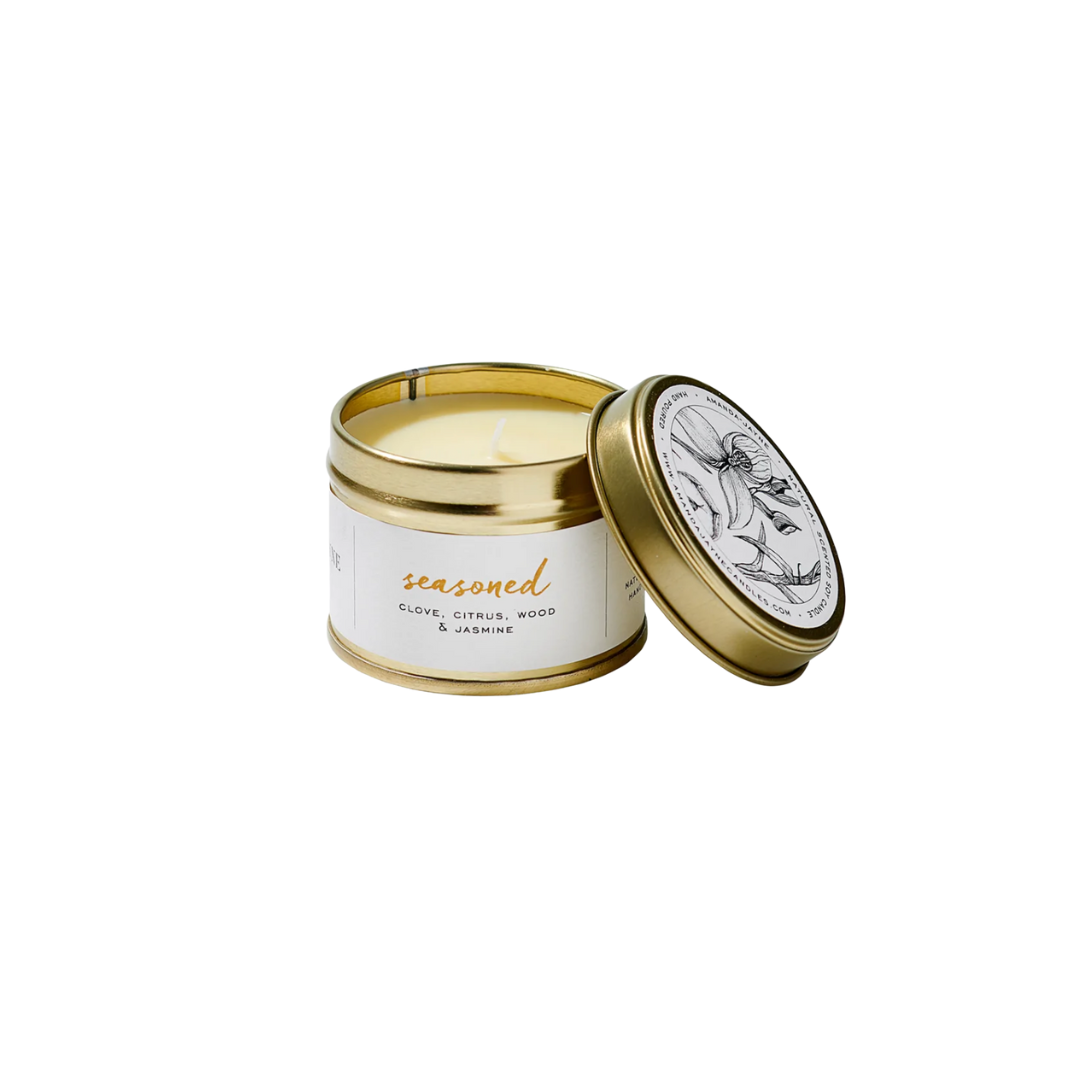 GOLD TIN SEASONED CANDLE - Summah